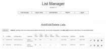 List Manager PHP Script Screenshot 1