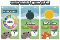 Candies Match 3 Game GUI Assets Screenshot 7