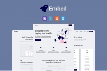 Embed - React HTML SaaS Landing Page Screenshot 1