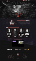 iSport - Bootstrap Esport Onepage Template Screenshot 2