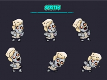 Female Zombie 2D Game Character Sprites 02 Screenshot 2