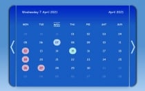 Responsive Calendar For Telework JavaScript Screenshot 6