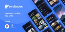 Meditation - Mobile App UI Kit - Figma Screenshot 1