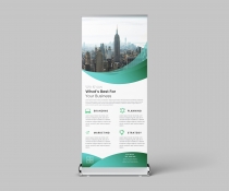 Green Corporate Business Roll Up Banner Template Screenshot 1