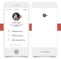 Smartphone Style Business Card template Screenshot 1