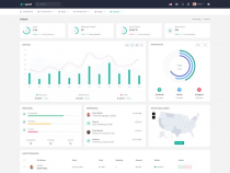 Upzet - Admin And Dashboard Template Screenshot 1