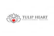 Floral Tulip Red Heart Fashion Beauty Spa Logo Screenshot 1