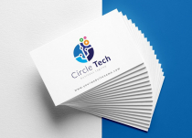 Colorful Circle Digital Technology Logo Design Screenshot 2