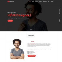 Jaxson - Responsive One Page Portfolio Template Screenshot 2