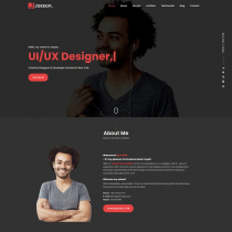 Jaxson - Responsive One Page Portfolio Template Screenshot 3