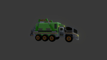 A Futuristic Goods Carrying Truck - 3D Object Screenshot 6