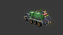 A Futuristic Goods Carrying Truck - 3D Object Screenshot 8