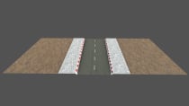 Simple Road Model Low-poly 3D model Screenshot 1