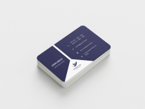 Dark Blue Corporate Business Card Template Screenshot 1