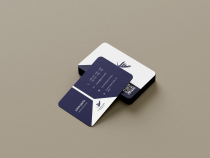 Dark Blue Corporate Business Card Template Screenshot 4