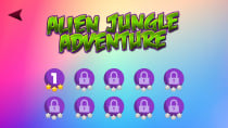 Alien Jungle adventure - Buildbox Template Game Screenshot 1