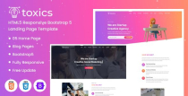 Toxics - Responsive Bootstrap 5 Landing Page Screenshot 1
