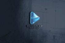 Blue Play Pro Logo Template Screenshot 1