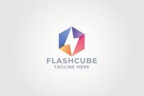 Flash Cube Pro Logo Template Screenshot 2