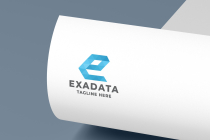 Exa Data Letter E Pro Logo Template Screenshot 1