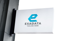 Exa Data Letter E Pro Logo Template Screenshot 2