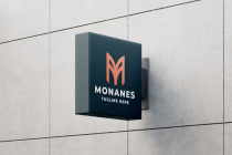 Monanes Letter M Pro Logo Template Screenshot 2