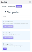 ProfitAi AI Content Generator SAAS OpenAI Screenshot 3