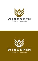 Wings Pen Logo Template Screenshot 3