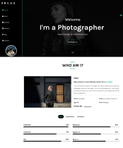 Arcus - Personal Portfolio Bootstrap HTML Template Screenshot 1