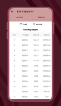 EMI Calculator - Android Source Code Screenshot 2