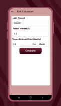 EMI Calculator - Android Source Code Screenshot 3