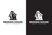 Broken Ugly Home House Logo Design Screenshot 2