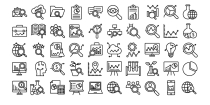 Explore And Analysis Vector Icons Set Screenshot 7