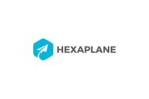 Hexagon Plane Logo Template Screenshot 1