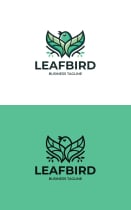 Nature Bird Leaf Logo Template Screenshot 3