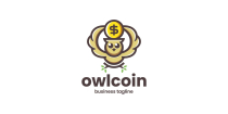 Owl Coin Logo Template Screenshot 1