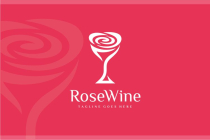 Rose Wine Vector Logo Template Screenshot 2