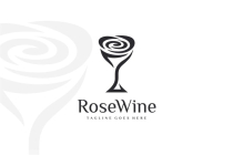 Rose Wine Vector Logo Template Screenshot 3