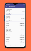 Budget Planner Android Source Code Screenshot 1