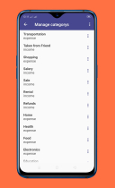 Budget Planner Android Source Code Screenshot 2