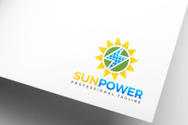 Sunflower Power Solar Energy Logo Design Screenshot 2