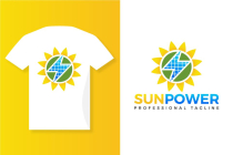 Sunflower Power Solar Energy Logo Design Screenshot 5