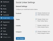 Social Linker WordPress Plugin Screenshot 1