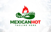 Mexican Hat With Hot Chili Fire Logo Design Screenshot 1