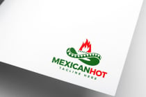 Mexican Hat With Hot Chili Fire Logo Design Screenshot 2