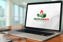 Mexican Hat With Hot Chili Fire Logo Design Screenshot 3