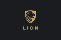 Golden Lion Shield Logo Template Screenshot 1