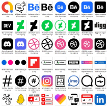 235 SVG Social Icons Bundle Screenshot 1