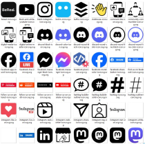 235 SVG Social Icons Bundle Screenshot 2