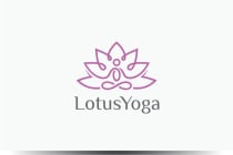 Mono Line Lotus Yoga Logo Screenshot 1